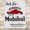 Exceptional Ask for Gargoyle Mobiloil Authorized Service Single Sided Porcelain Sign