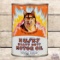 Rare Orange Husky Heavy Duty Motor Oil FULL 1 Quart Metal Can w/ Dog & Northern Lights Cody Wyoming