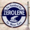 Zerolene The Standard Oil for Motor Cars Double Sided Porcelain Flange Sign w/ Polar Bear