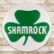 1964 Shamrock Gasoline 6' Double Sided Porcelain ID Sign w/ Logo