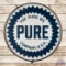 The Pure Oil Company Gasoline 42' Double Sided Porcelain Sign w/ Ring