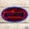 United Motors Service Single Sided Porcelain Neon Countertop Window Sign