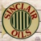 Sinclair Oils Double Sided Tin Flange Sign w/ Bar Logo
