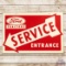 Superb Ford Tractors Service Entrance Double Sided Tin Sign w/ Arrow & Logo