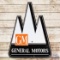Rare GM General Motors Die Cut Single Sided Porcelain Sign w/ Logo