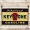 Keystone Vitalized Gasoline 5' Double Sided Porcelain Sign w/ Frame 