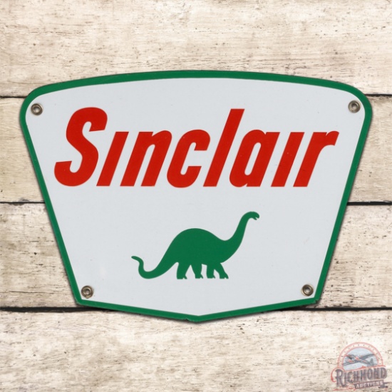 Exceptional Sinclair 12" Single Sided Porcelain Truck Door Sign w/ Dino