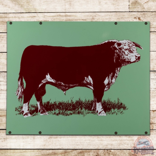 Terrific Texas Hereford Cattle Association Double Sided Porcelain Sign