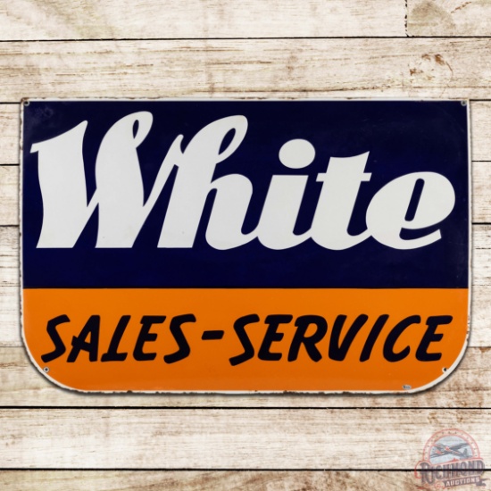 Impressive White Trucks 36" Single Sided Porcelain Sign
