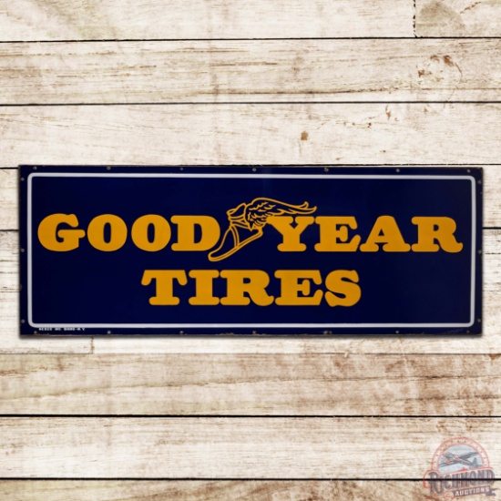 Goodyear Tires 6.5' Single Sided Porcelain Sign w/ Wingfoot