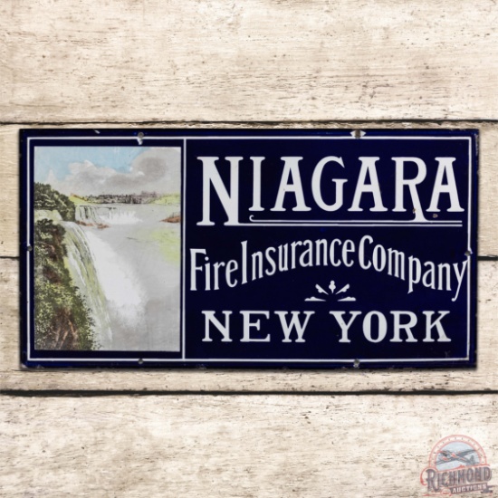 Nice Niagara Fire Insurance Company New York Single Sided Porcelain Sign