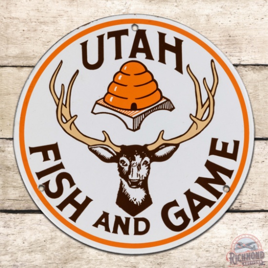 Amazing Utah Fish and Game Single Sided Porcelain Sign