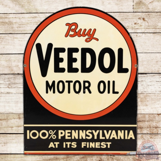 Buy Veedol Motor Oil "100% Pennsylvania" Double Sided Tin Tombstone Sign