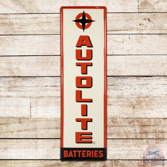 Auto-Lite Batteries Emb. Single Sided Tin Sign w/ Logo