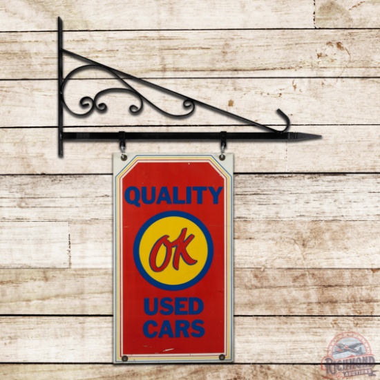 Quality Used Cars Value You Can Trust Double Sided Tin Logo Sign w/ Bracket