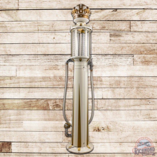 Rapid Dayton Model 600 Ten Gallon Visible Gas Pump Restored Gold Crown