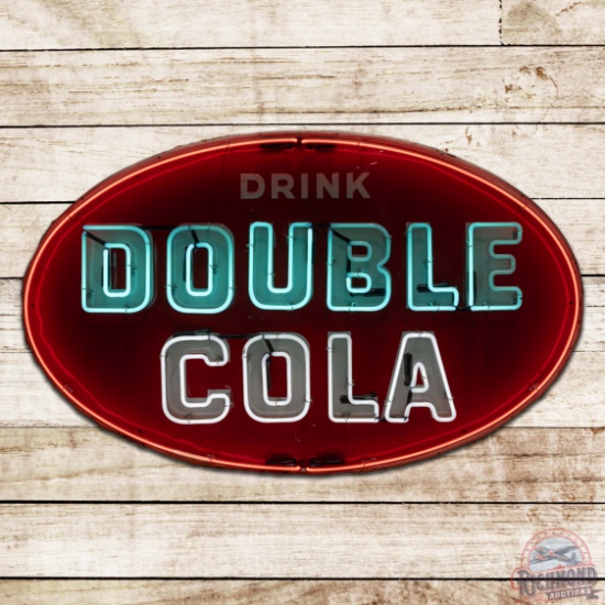 Drink Double Cola Emb. Single Sided Tin Neon Sign