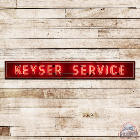Keyser Service Horizontal Single Sided Porcelain Neon Sign