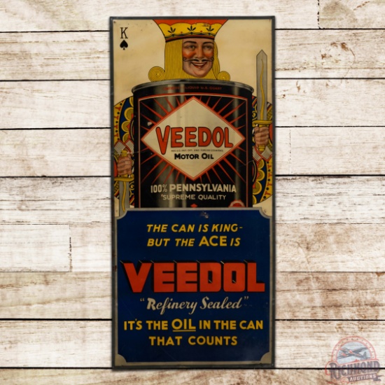 Veedol Motor Oil "The Can is King" SS Cardboard Sign