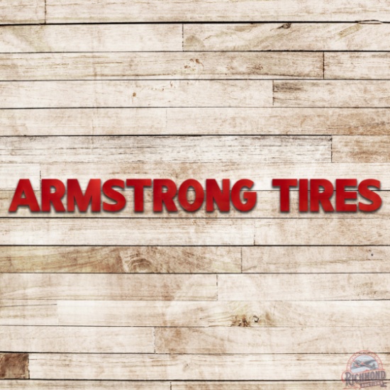 Large Armstrong Tires Single Sided Porcelain Cookie Cutter Letter Sign