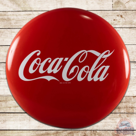 Superb Coca-Cola 48" Convex Button Sign w/ Script