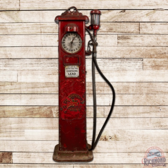 Unrestored Wayne Clock Face Gas Pump Skelly