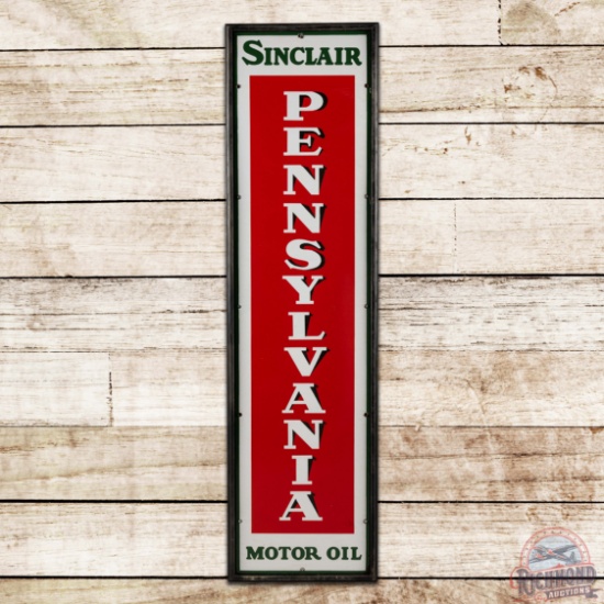 Terrific Sinclair Pennsylvania Motor Oil Vertical 5' Single Sided Porcelain Sign