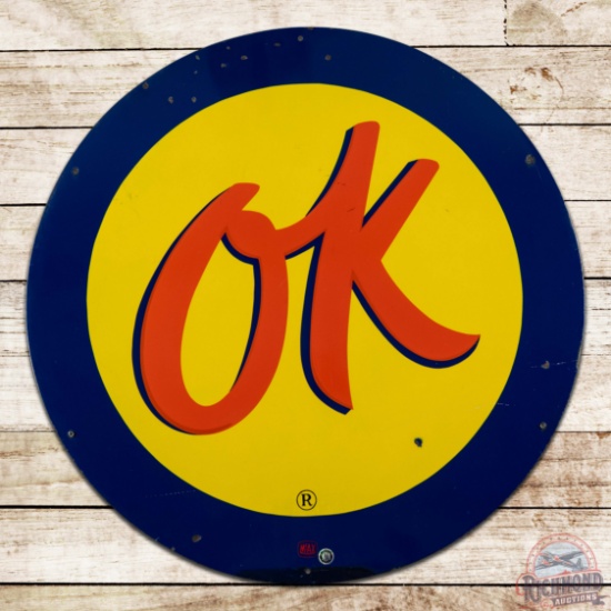 Chevrolet OK 36" Single Sided Porcelain Logo Sign