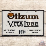 Oilzum Vita Lube Motor Oils Double Sided Tin Sign w/ Oswald
