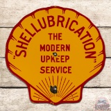Scarce Shellubrication The Modern Upkeep Service Single Sided Porcelain Sign