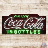 Drink Coca-Cola in Bottles Double Sided Tin Neon Sign