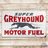 Super Greyhound Motor Fuel 5' Double Sided Porcelain w/ Logo
