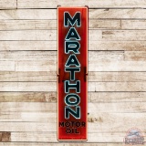 Marathon Motor Oil Vertical Single Sided Tin Neon Sign