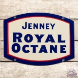 Rare Jenney Royal Octane Single Sided Porcelain Pump Plate Sign Boston Mass