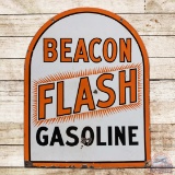 Rare Beacon Flash Gasoline Double Sided Porcelain Tombstone Sign