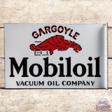 Iconic Gargoyle Mobiloil Vacuum Oil Company Double Sided Porcelain Flange Sign
