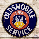 Oldsmobile Service 5' Double Sided Porcelain Sign w/ Ring 
