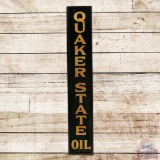 Superb Quaker State Motor Oil Vertical Single Sided Tin Sign