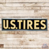 1937 US Tires 6' Horizontal Embossed Single Sided Tin Sign