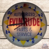 Evinrude Authorized Parts & Service Double Bubble Advertising Clock