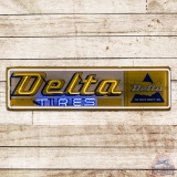 Delta Tires Horizontal Single Sided Tin Neon Logo Sign