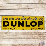 Dunlop Tires Horizontal Single Sided Porcelain Sign w/ Graphics