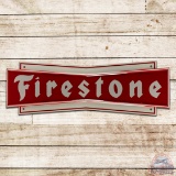 Firestone Tires Horizontal Single Sided Tin Die Cut Reflective Sign