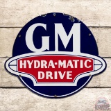 GM General Motors Hydra-Matic Drive Die Cut Single Sided Porcelain Sign