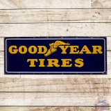 Goodyear Tires Horizontal Single Sided Porcelain Wingfoot Logo Sign