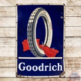 Goodrich Cord Tires 3' Single Sided Porcelain Sign
