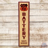Phillips 66 Battery Sales and Service Emb. Single Sided Tin Sign w/ Logo