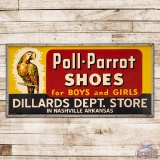 Large Poll Parrot Shoes Dillard's Dept Store 8' Single Sided Tin Logo Sign