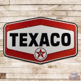 Texaco Gasoline 7' Double Sided Porcelain ID Sign
