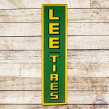 Lee Tires 6' Vertical Emb. Single Sided Tin Sign